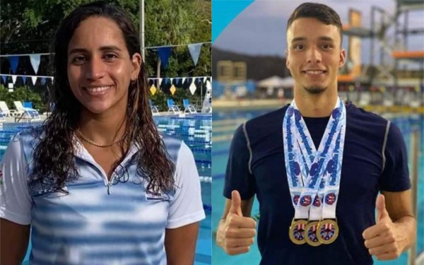 Julimar Ávila y Julio Horrego, nadadores que representarán a Honduras en los Olímpicos