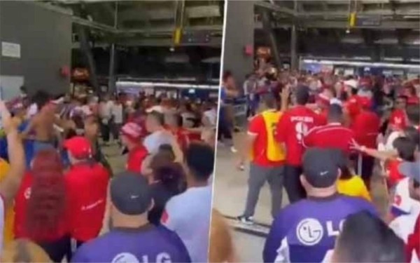Video: Batalla campal entre aficionados del Olimpia y América de Cali en el Red Bull Arena