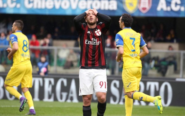 El Milan empató ante Chievo y se aleja de la zona europea