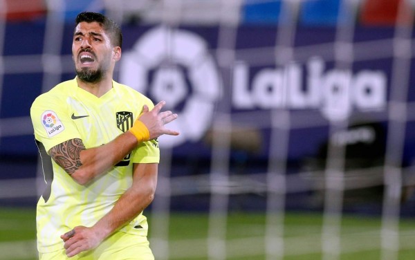 El Atlético de Luis Suárez cedió un empate 1-1 en el campo del Levante. Foto EFE