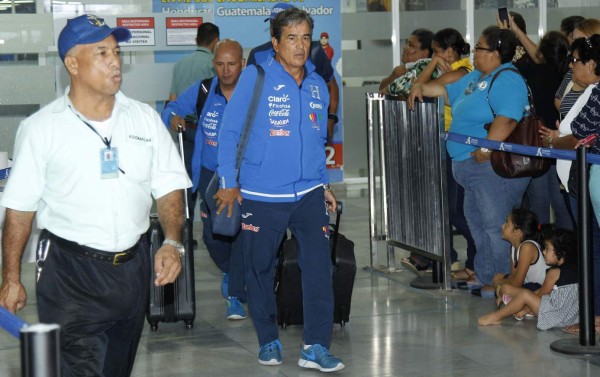 Selección de Honduras llegó a San Pedro Sula tras el empate en Panamá