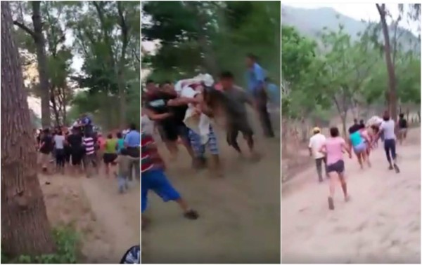 Video: Familiares arrebatan cadáver de jovencita ahogada a la Policía en Yoro