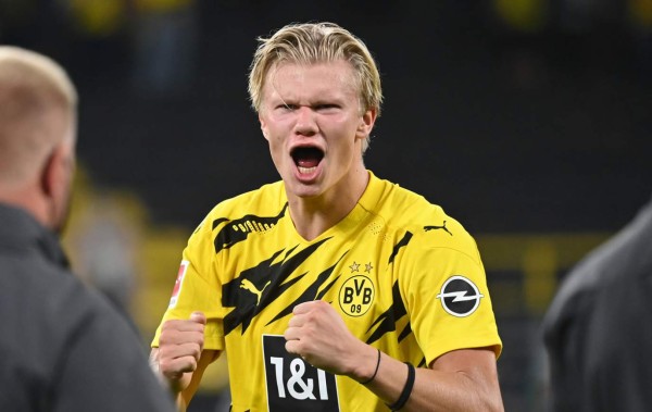 Borussia Dortmund golea al Gladbach con doblete de Haaland en inicio de la Bundesliga