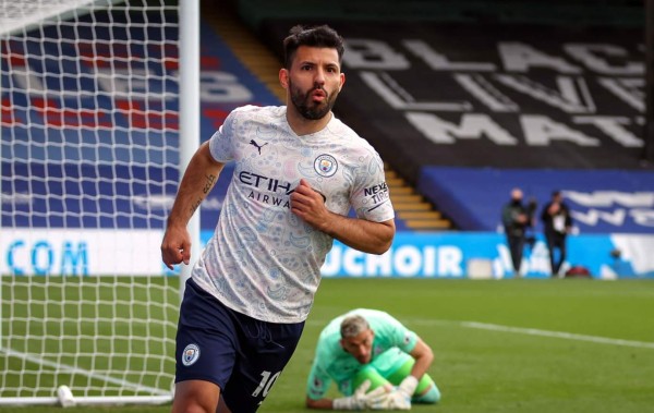 Sergio 'Kun' Agüero marcó uno de los goles para el triunfo del Manchester City en el campo del Crystal Palace. Foto EFE