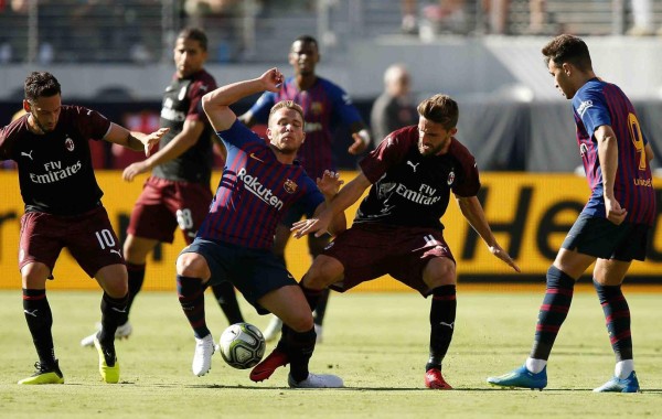 Video: El Barcelona cae en el último minuto frente al Milan en Estados Unidos