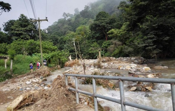 Lluvias dejan daños en el occidente de Honduras