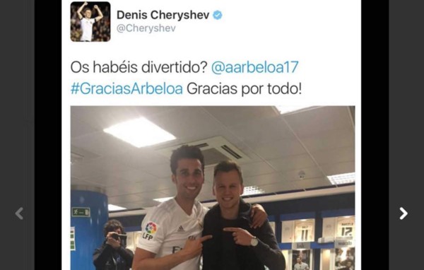 Cheryshev incendia las redes sociales por una foto con Arbeloa