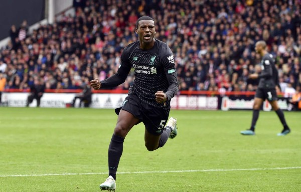 Georginio Wijnaldum marcó el gol de la victoria del Liverpool sobre el Sheffield United. Foto AFP