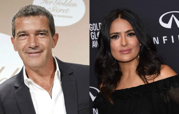 Antonio Banderas apoya a Salma Hayek  