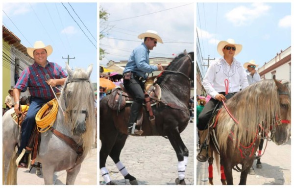 Bellas mujeres engalanan desfile hípico en Santa Rosa de Copán