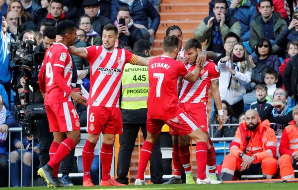 'Choco' Lozano participó en el gol de la victoria del Girona frente al Real Madrid
