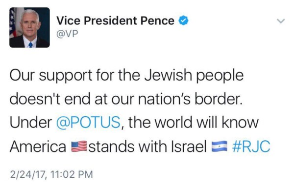 El error de Mike Pence en su cuenta de twitter que no pudo ocultar