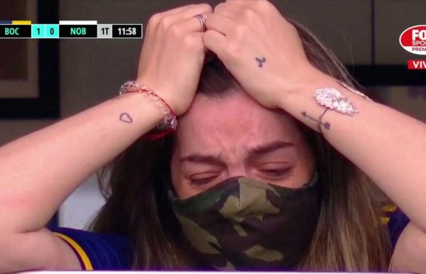 El desgarrador llanto de Dalma, hija de Maradona, tras dedicación de gol de Boca Juniors