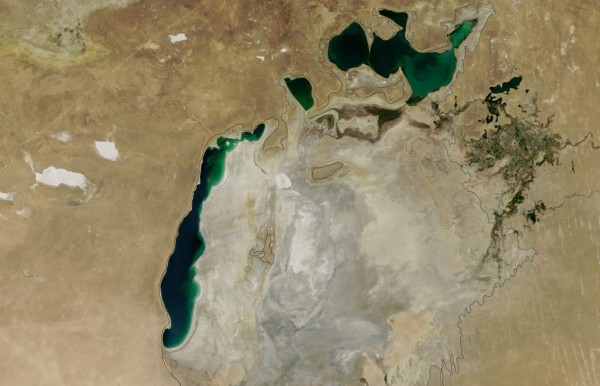 La Nasa publica fotos del mar Aral casi seco