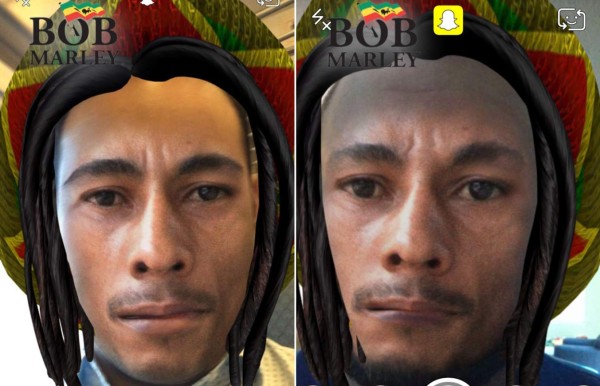 Snapchat causa polémica por filtro de Bob Marley