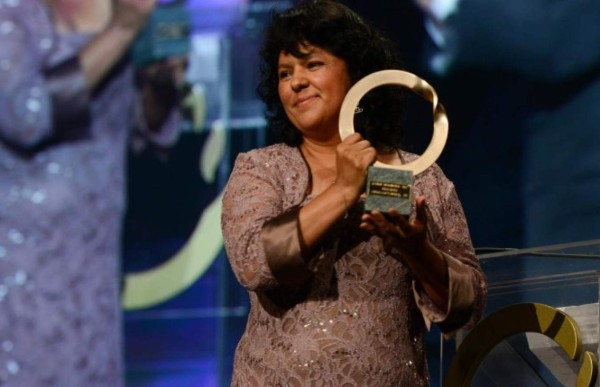 Berta Cáceres había sido galardona con el Premio Medioambiental Goldman.