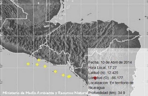 Sismo de 6 grados en Nicaragua se siente en la capital de Honduras