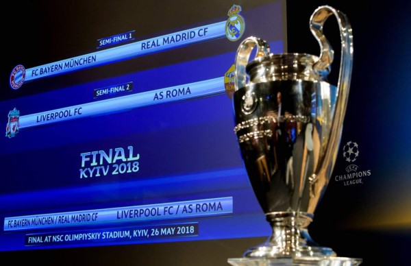 Bayern-Real Madrid y Liverpool-Roma, en semifinales de la Champions League