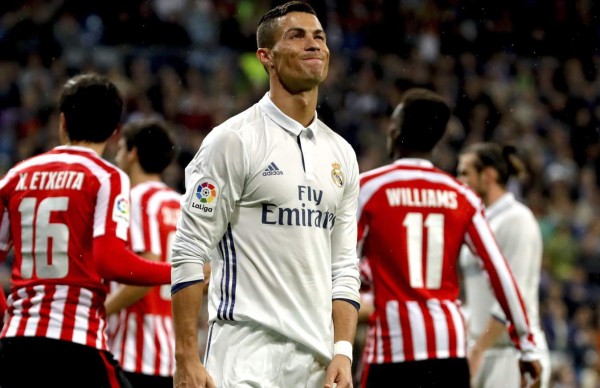 Video: El increíble gol que falló Cristiano Ronaldo ante Athletic