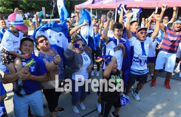 Copa Oro: Hondureños se toman Nueva Jersey y arman fiesta en EUA