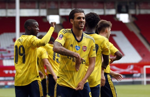 Dani Ceballos le dio la victoria y clasificación al Arsenal contra Sheffield United. Foto AFP