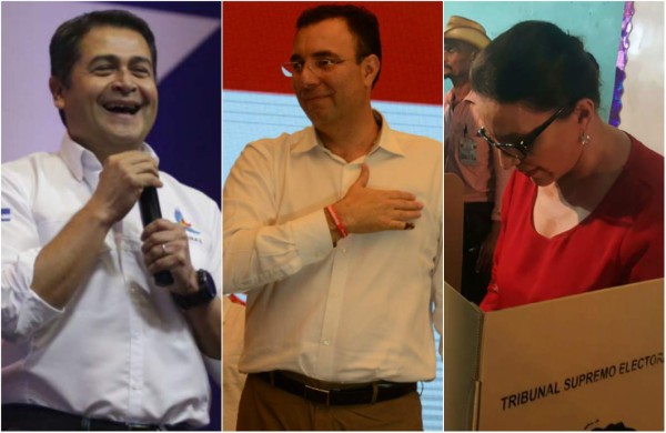 Juan Orlando Hernández, Luis Zelaya y Xiomara Castro ganan las elecciones