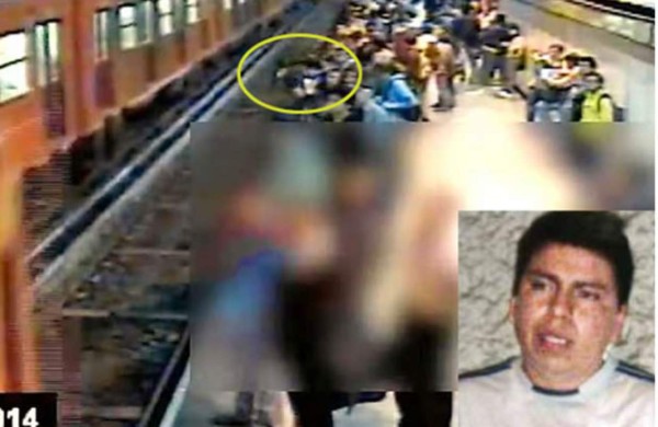 Difunden video de un joven cayendo a las vías de un metro en México