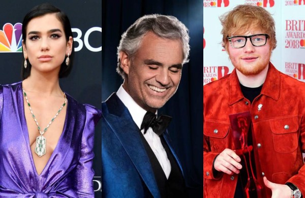 Andrea Bocelli cantará con Dua Lipa y Ed Sheeran en nuevo disco