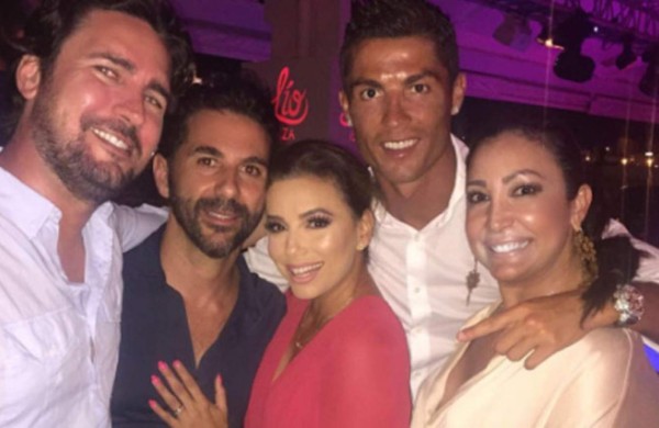 Cristiano Ronaldo de fiesta con Eva Longoria