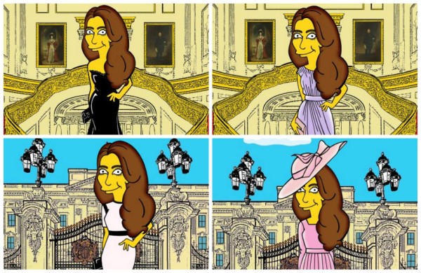 Transforman a la duquesa de Cambridge en personaje de Los Simpsons