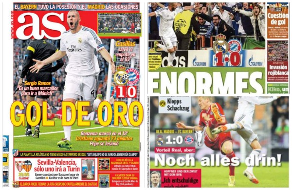 Prensa deportiva ve como 'gol de oro' el tanto de Benzema