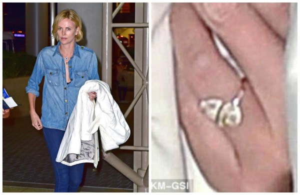 Charlize Theron ya luce anillo de compromiso