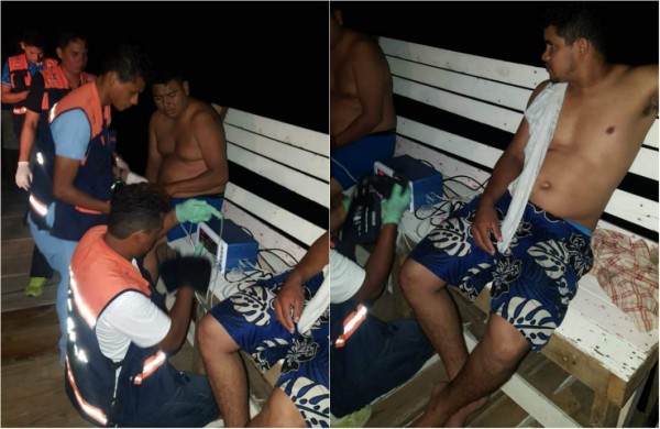 Rescatan a dos hombres que naufragaron en Roatán