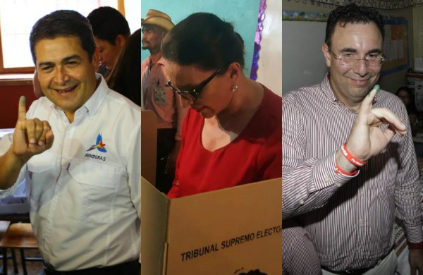 Juan Orlando Hernández, Luis Zelaya y Xiomara Castro ganan las elecciones