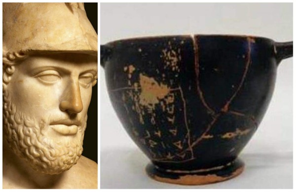 Hallan en Atenas una copa de vino usada por Pericles