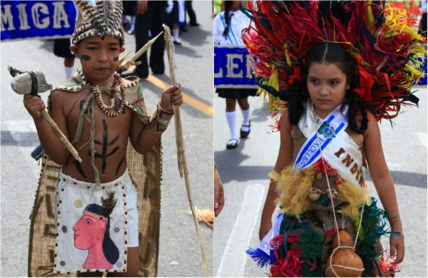 Color y fervor en los desfiles de estudiantes en Honduras