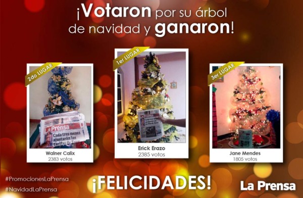 Ganadores del concurso 'Mi árbol de Navidad'