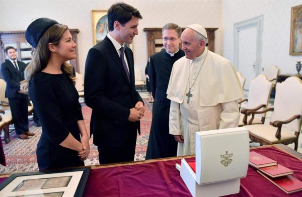 El papa Francisco recibe a Justin Trudeau por primera vez