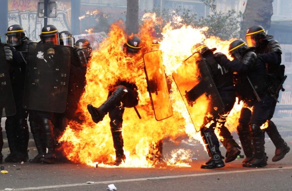 Disturbios en París al margen de un desfile por el 1 de Mayo