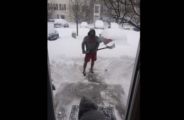 Hondureños comparten sus fotos de la tormenta de nieve en EUA