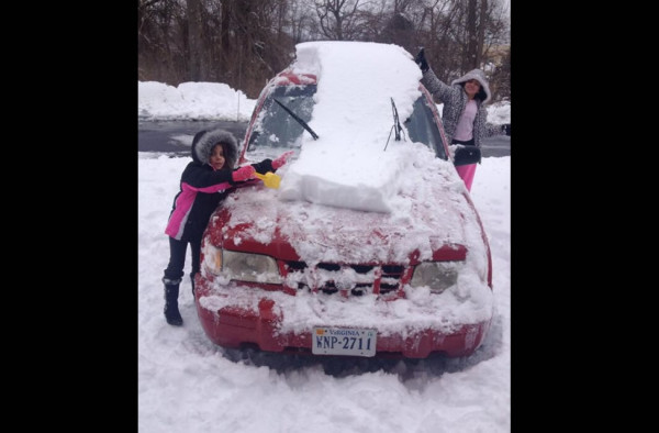 Hondureños comparten sus fotos de la tormenta de nieve en EUA