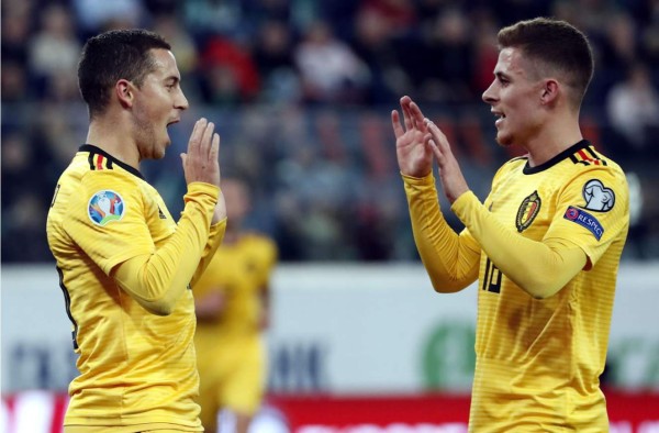 Eden Hazard se luce con un doblete y asistencia para su hermano en goleada de Bélgica sobre Rusia