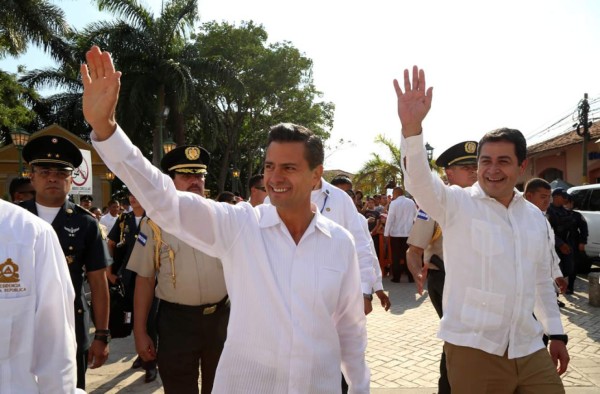 Seguridad y migrantes, los compromisos de Peña Nieto y Juan Orlando Hernández