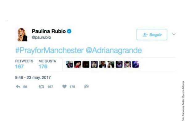 Paulina Rubio confunde a Ariana Grande  