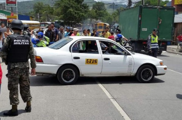 Tras persecución acribillan a un taxista en Tegucigalpa