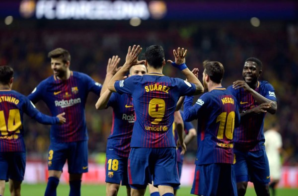 Manita del Barcelona al Sevilla para conquistar la Copa del Rey