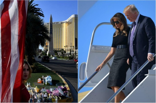 Trump llega a Las Vegas para visitar a heridos en tiroteo