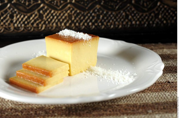 Flan de queso y coco