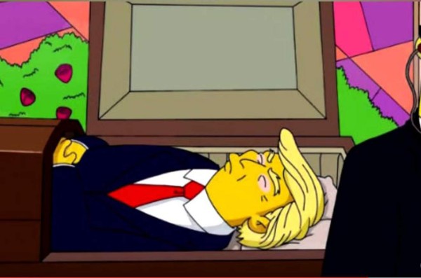 La muerte de Donald Trump, la predicción más terrorifica de Los Simpson