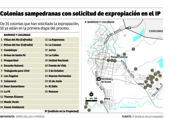 Solicitan la expropiación de 133 colonias en el IP